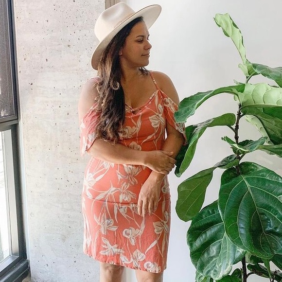 Harper Mini Dress in Nectarine by Yireh. - Picture 3 of 4